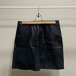 ZARA Basic Pleader A-line Skirt - Black - Size M